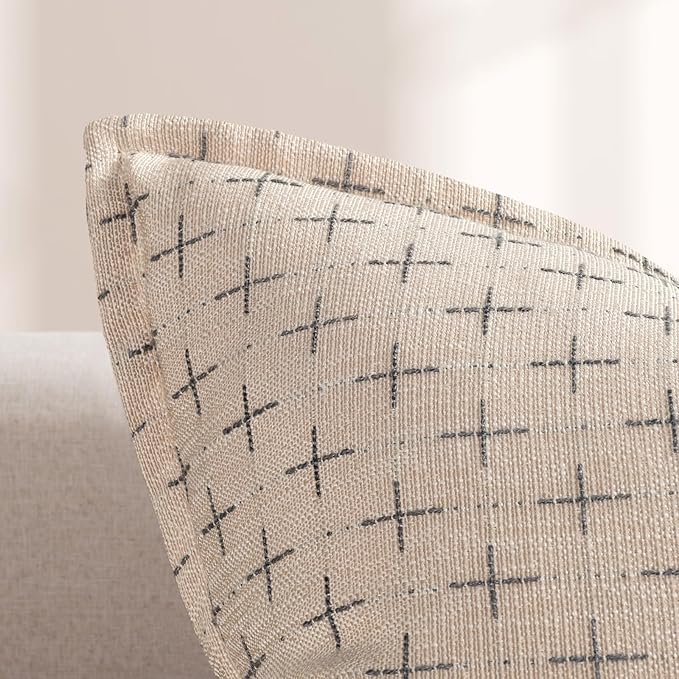 ZWJD Pillow Covers 26x26 Set of 2 Soft Polyester Textured Pillow Covers - Image 2