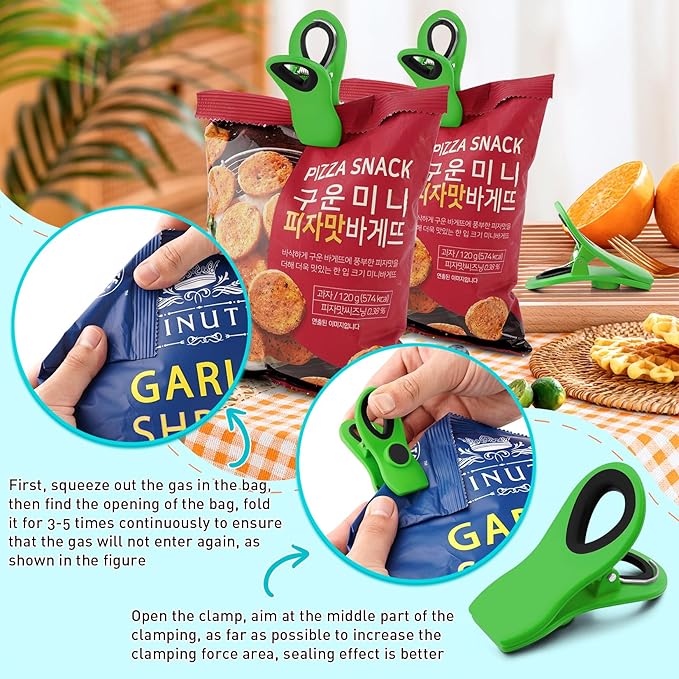 FINDMAG Big Chip Clip, Cute Magnet Clips Refrigerator Sealing Clip, Plastic - Image 4