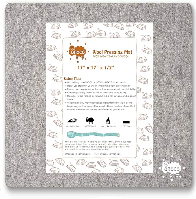 Wool Ironing Mat for Quilting by OHOCO