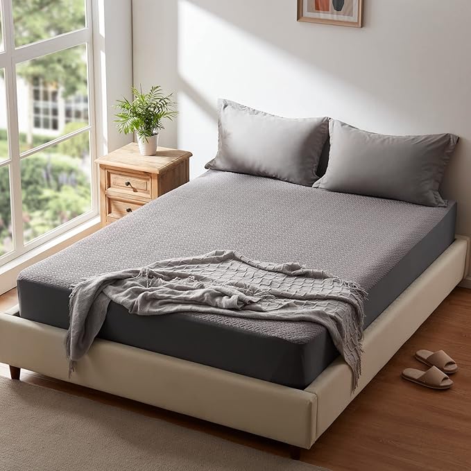 Hanherry 100% Waterproof Queen Size Mattress Protector, Rayon Made from Bamboo - Image 6