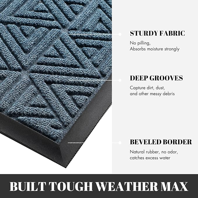Yimobra Large Door Mat 47x24, All-Weather Waterproof Non-Slip Welcome Matt - Image 4