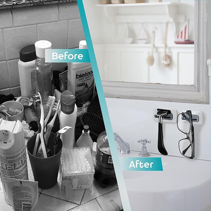 Hook LAB Self-Adhesive Shower Razor Holder, Removable & Reusable Waterproof - Image 4