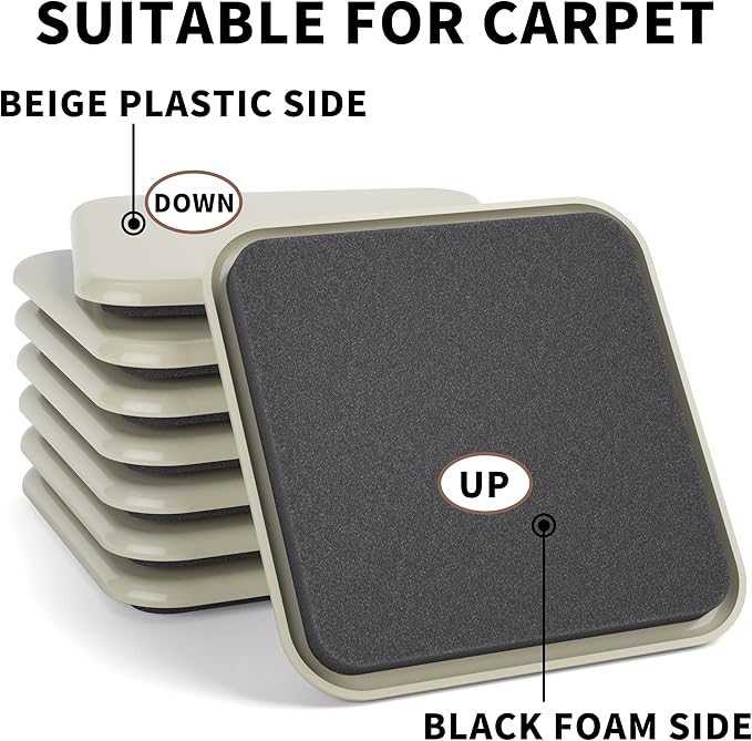 Yelanon Furniture Sliders, Heavy Duty Furniture Movers Sliders, Reusable - Image 3