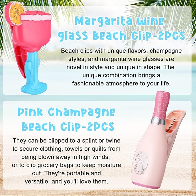 Sieral 8 Pcs Beach Towel Clips Beach Chair Pool Clips - Image 5