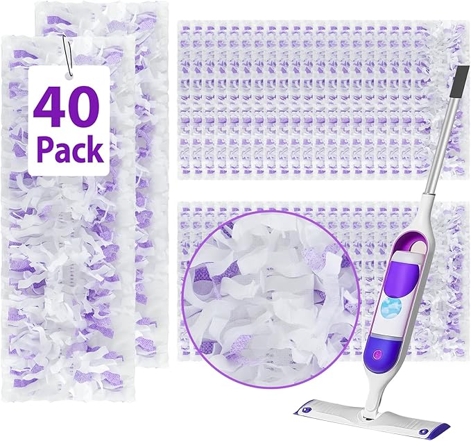 40 Count ‌Disposable Heavy-Duty Power Mop Pads Refills by Unknown