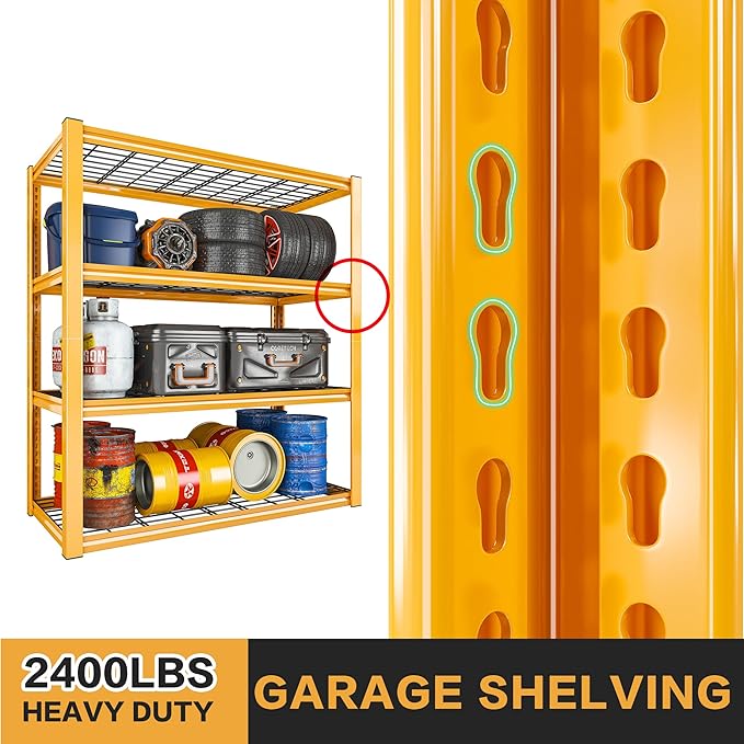 REIBII 40" W Garage Shelving 2240 LBS Storage Shelves Adjustable Heavy Duty - Image 8