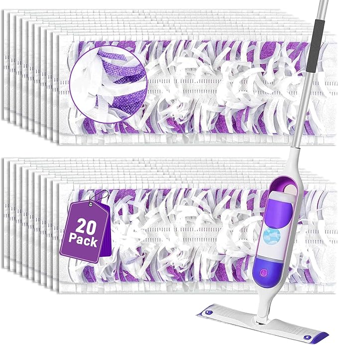 20-Pack Disposable Microfiber Power Mop Pad Refills Compatible by Unknown