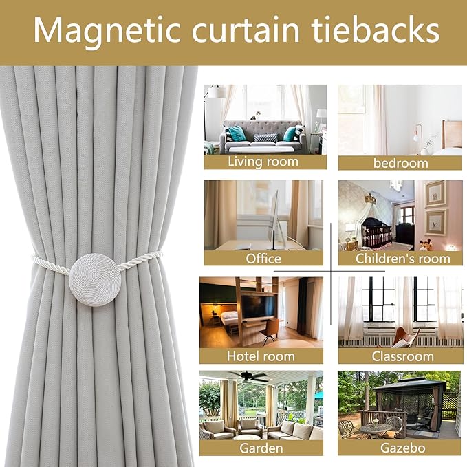 Magnetic Curtain Tiebacks - 12mm Magnetic Tie Backs - Image 6