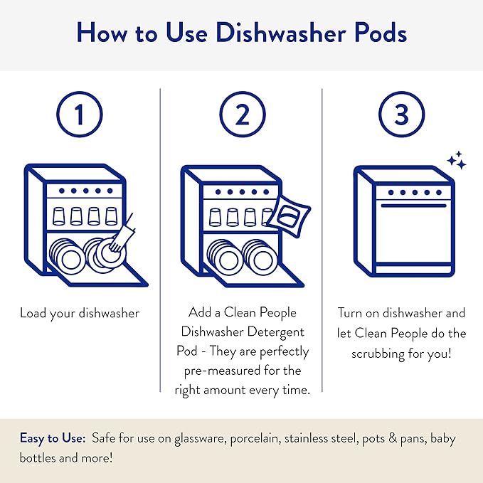 The Clean People Dishwasher Detergent Pods | Cuts Grease and Rinses Sparkling - Image 4