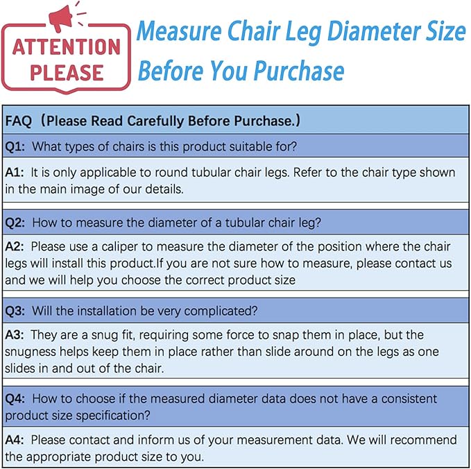 Rectangle U Shaped Chair Leg Tips Cap - Image 5