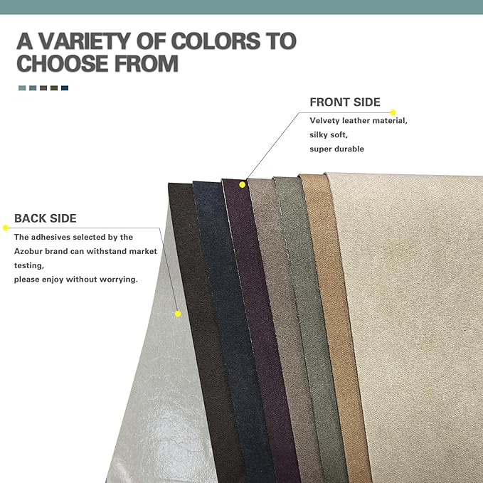 Azobur Sofa Fabric Repair Patch, Oversized Microfiber Patch, Self-Adhesive - Image 3