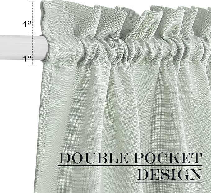 NICETOWN Linen French Door Privacy Light Reducing Door Curtain - Image 3