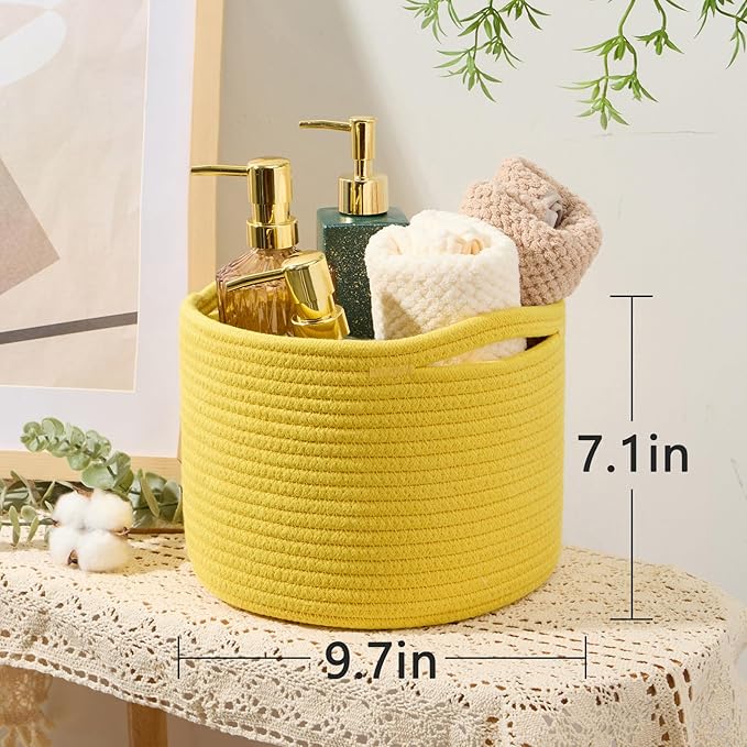 Small Basket for Organizing | Cube Shelf Closet Storage Baskets | 9.7×9.7×7.1” - Image 3