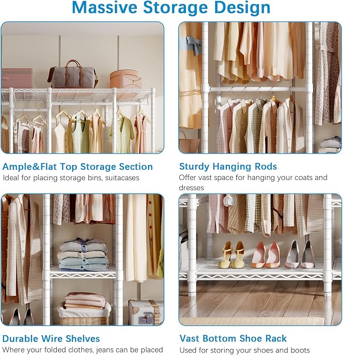 VIPEK V50 Extra Large Portable Closet Rack Bedroom Armoire Freestanding - Image 9