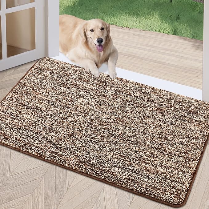 REFETONE Indoor Doormat, Front Door Mat 20"x32" Absorbent Rubber Backing Non by Refetone