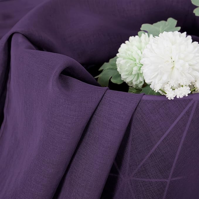 Tollpiz Short Sheer Curtains Living Room Linen Textured Curtain Sheers Light - Image 6