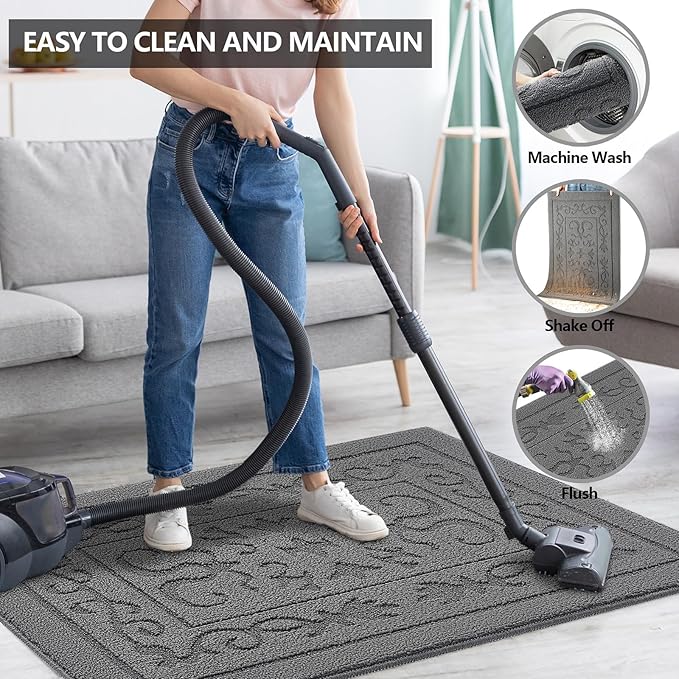 FONEYI Indoor Door Mat 24" x 36", Dirt Trapper Door Mats Non-Slip Entryway Rugs - Image 5