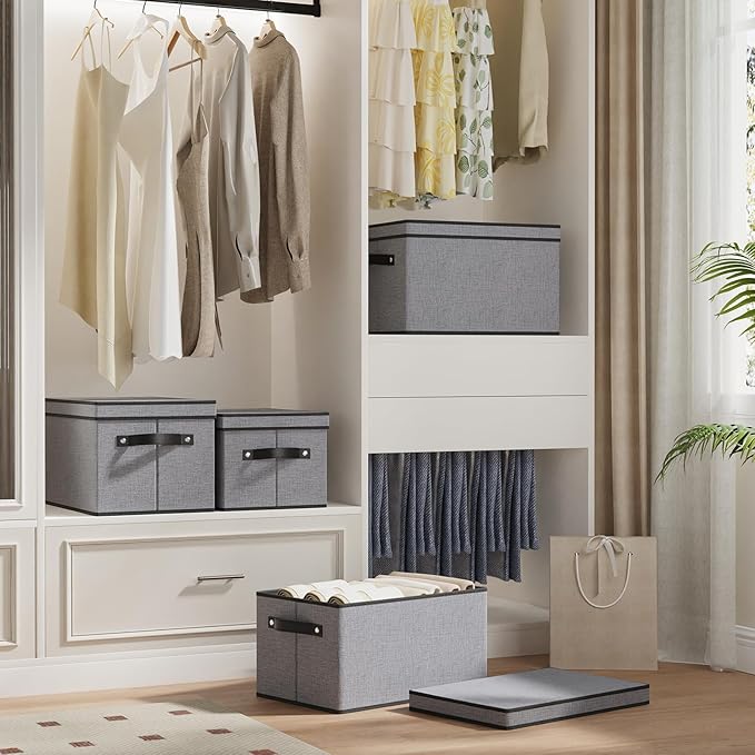 Storage Boxes, 15 x 9.8 x 8.3 Inch Baskets - Image 3