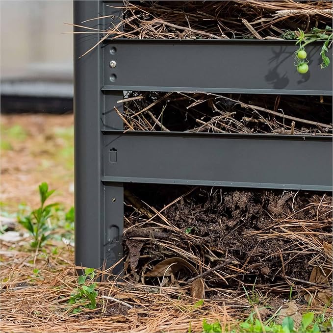 Vego Garden 32" Tall Modular Compost Bin 60" x 30" x 32" - Image 9