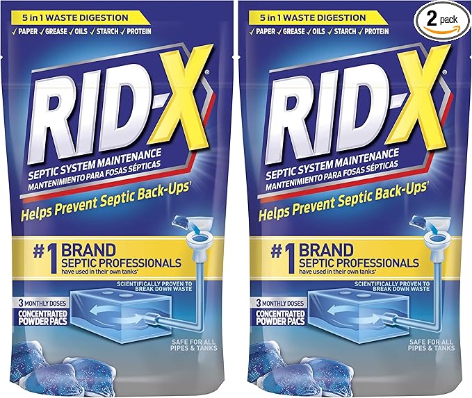 Rid-X Septic System Treatment, Septic Tank Treatment, 3-Monthly Supply Dual by Rid-XSepticSystemTreatment