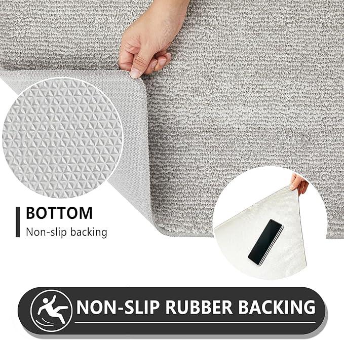 REFETONE Indoor Doormat, Front Door Mat 32"x48" Absorbent Rubber Backing Non - Image 5