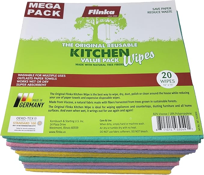 Flinka Kitchen Wipes 20 Count Mega Pack by Flinka