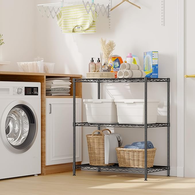 Storage Shelves Adjustable Wire Shelving Metal Wire Rack Shelving Unit Storage - Image 6