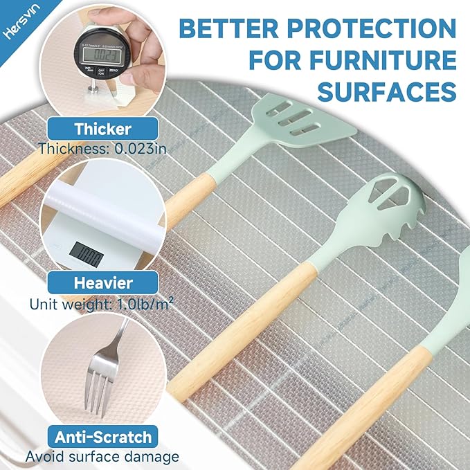 Shelf Liners 22 in x 20 ft EVA Drawer Mats, Non-Adhesive Cupboard Protector - Image 3