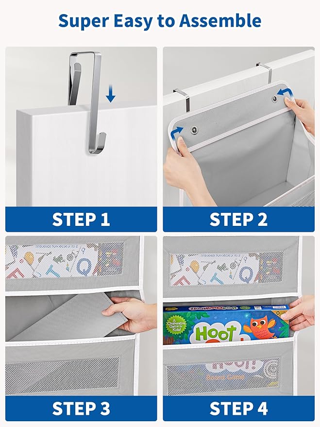 JARLINK Over The Door Organizer, 5 Shelf Door Hanging Organizer - Image 7
