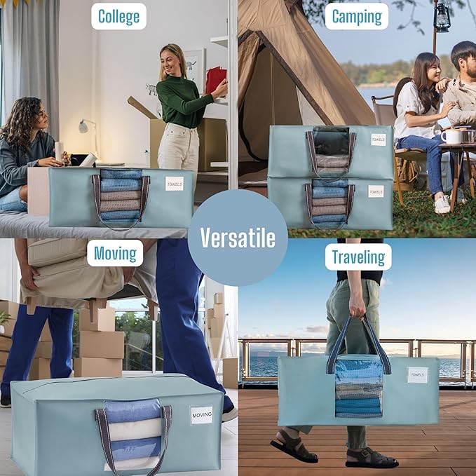 VENO 6 Pack Moving Bags for College, Heavy-Duty Storage Totes, Moving Boxes and - Image 6