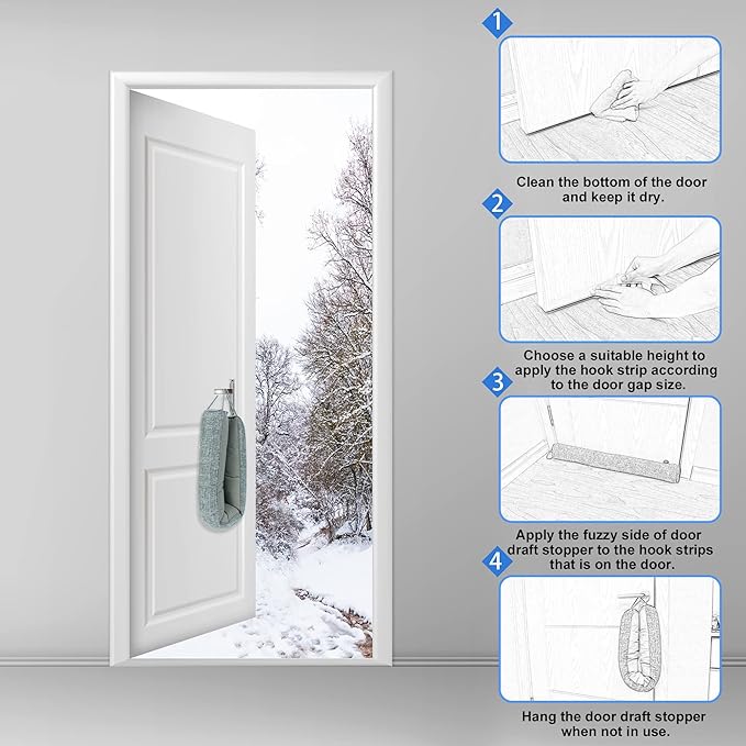 NABOWAN 38" Weighted Under Door Draft Stopper -Triangular Door Draft Blocker - Image 6