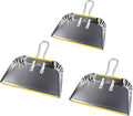 PHYEX 3-Pack 17" Heavy Duty Metal Dust Pans, Wide Dustpans by PHYEX