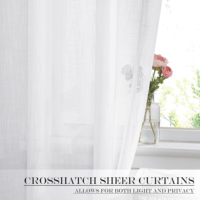 NICETOWN Sidelight Sheer Door Window Curtains - Image 4