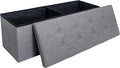 GLAXYFUR 43.3 inches Folding Storage Ottoman Bench Storage Chest Footrest by GLAXYFUR
