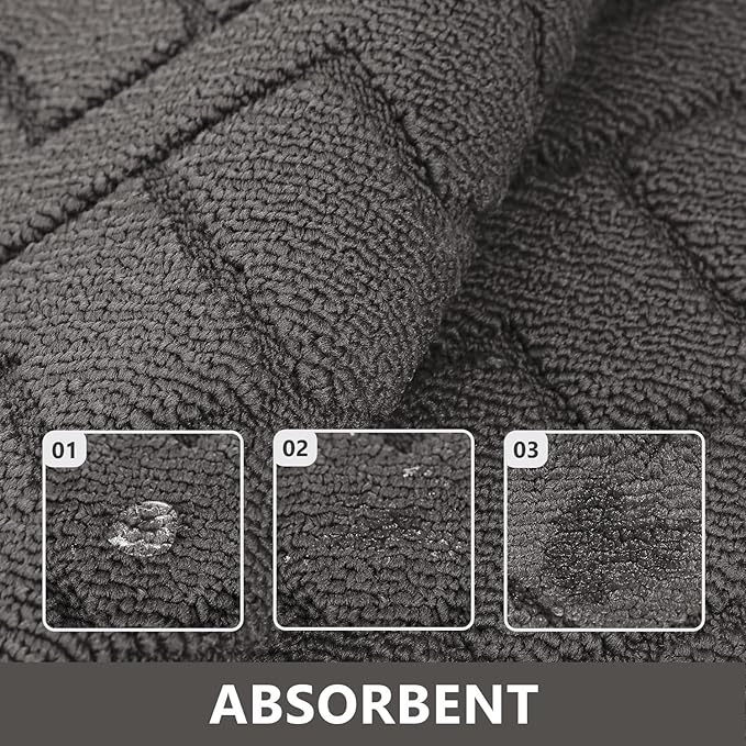 hicorfe Indoor Doormat, Front Back Door Mat Rubber Backing Non Slip Door Mats - Image 4