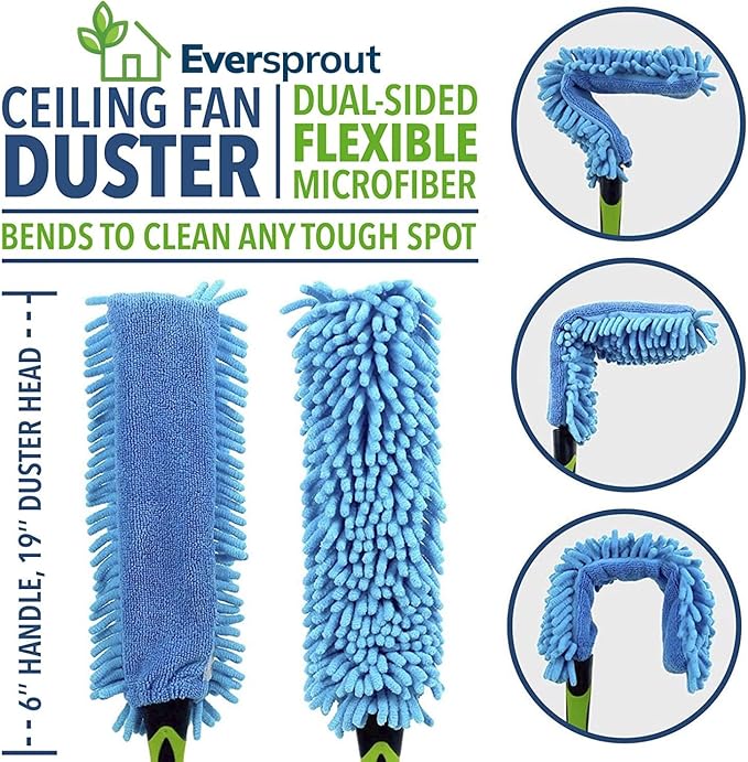 EVERSPROUT 20+ Foot High Reach Flexible Microfiber Ceiling & Fan Duster | - Image 2