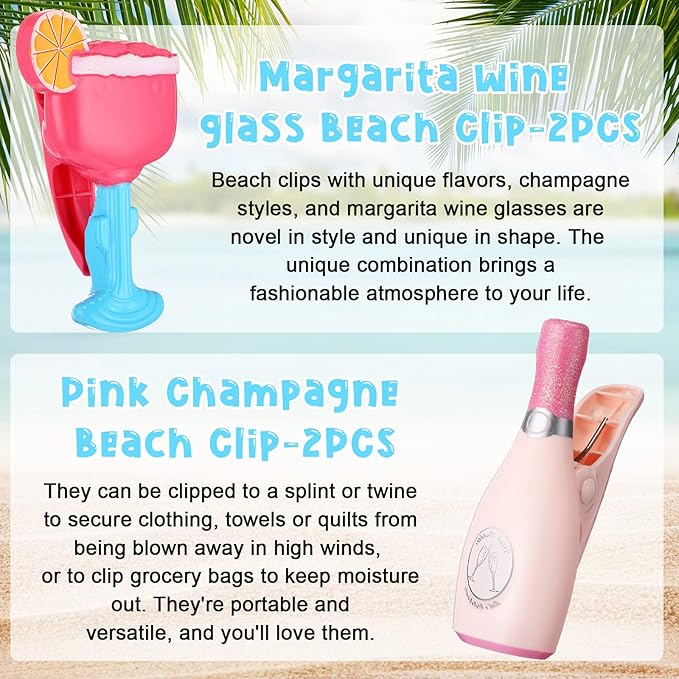 Sieral 8 Pcs Beach Towel Clips Beach Chair Pool Clips - Image 3