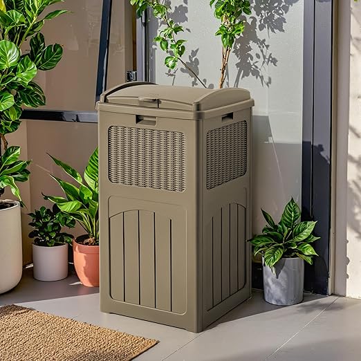 Flamaker 30 Gallon Trash Can, Resin Outdoor Garbage Can - Image 6