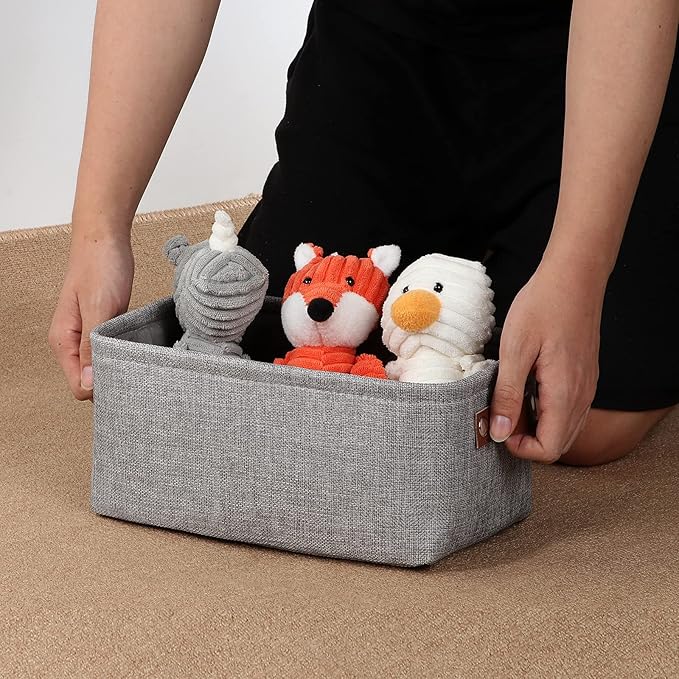 DULLEMELO Small Storage Baskets 11.8"x7.9"x5.1", Fabric Storage Bins - Image 7