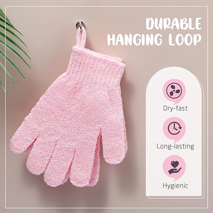 104 Pcs Exfoliating Glove Bulk Shower Gloves - Image 4