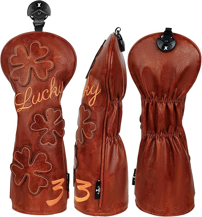 Golf Headcovers Golf Club Head Covers Four Leaf Clover Good Luck Charm - Image 3