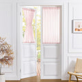 Tollpiz Short Sheer Door Curtain Closet Linen Textured Curtain Sheers Doorway by Tollpiz