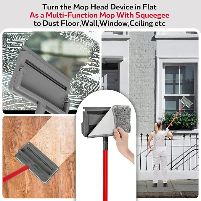 Ceiling Fan Cleaner Duster, 75‘’ Extendable Long Handle Ceiling Fan Blade - Image 3