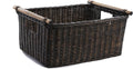 The Basket Lady Pole Handle Wicker Storage Basket, 18 in L x 14.5 in W x 9 in H by TheBasketLady