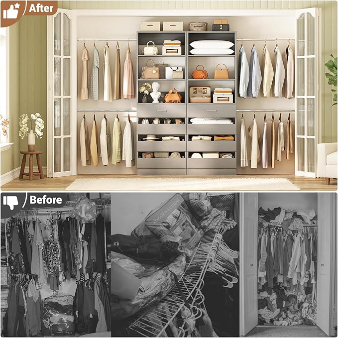 Aheaplus Closet System, 6-15Ft Closet Organizer - Image 6