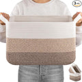 OIAHOMY Woven Storage Basket, Cotton Rope Baskets by MasterofSpaceOptimization
