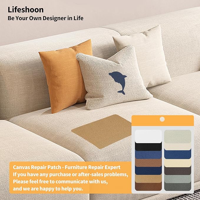 Fabric Repair Patches, 17X158 Inch Canvas Self-Adhesive Fabric Patches Tape - Image 7