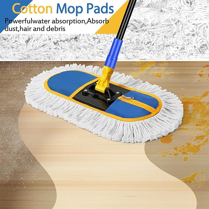 16 Inch Commercial Dust Mop Replacement Heads, 2 Pack Heavy Duty Industrial - Image 2