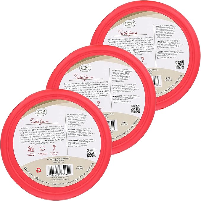Citrus Magic Holiday Odor Absorbing Solid Air Freshener, 'Tis the Season - Image 2