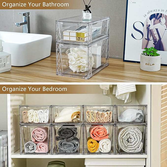 8Pack Stackable Kitchen Storage Organizer, Pantry Organizers and Storage - Image 6